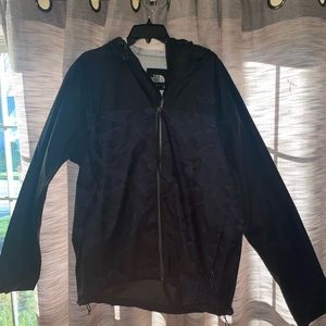 North Face rain jacket camo